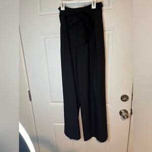 A. Calin by Flying Tomato Black Wide Leg Dress Pants with Removable Tie Belt
